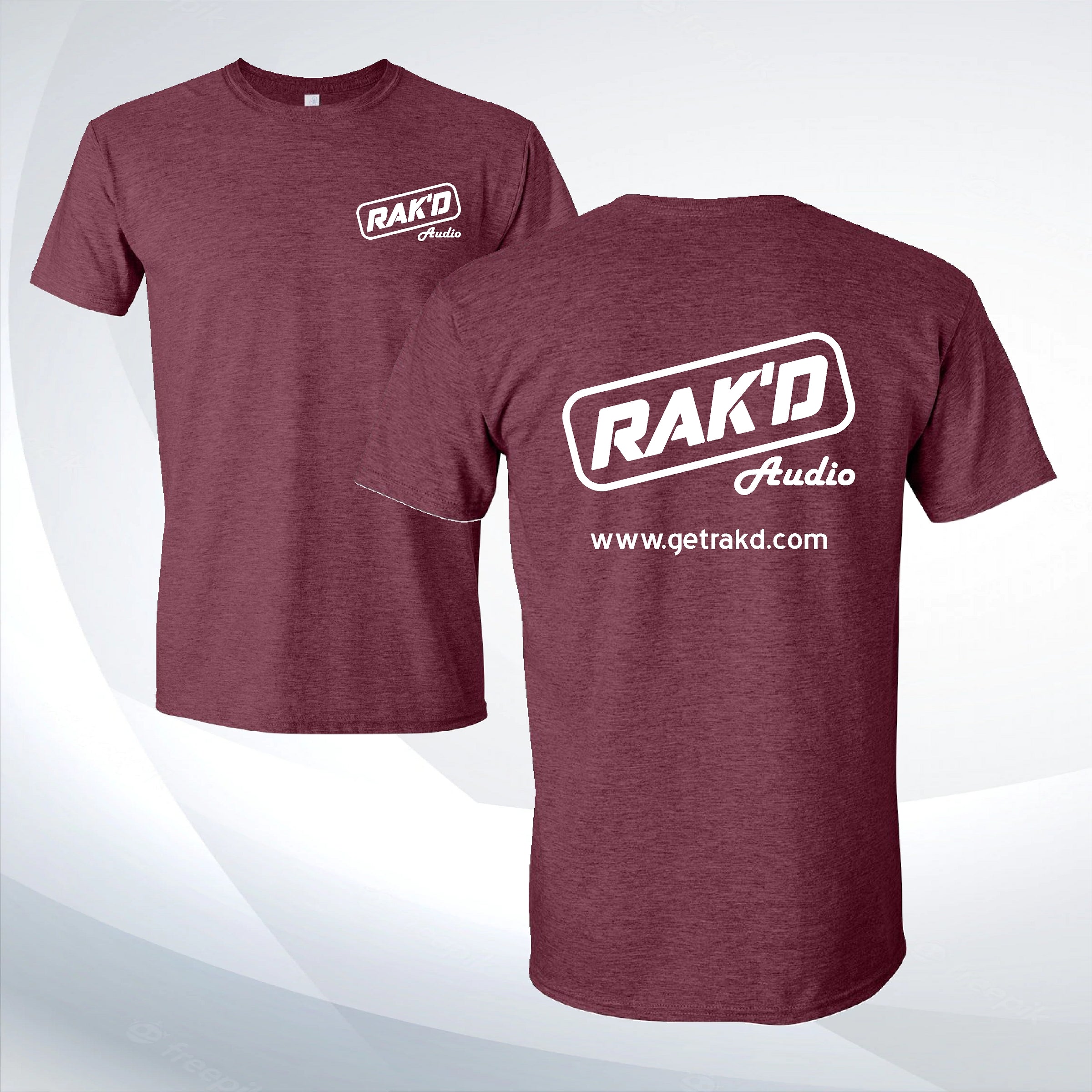 Heather Maroon Tee – RAK'D Audio